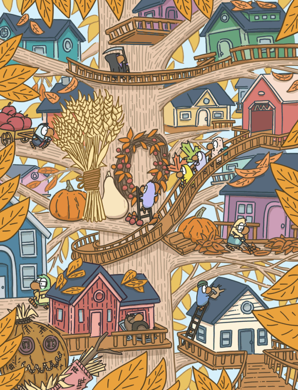 Carte de souhait d'automne